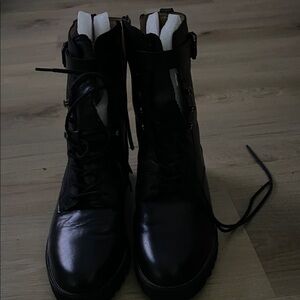 Franco Sarto Black Combat Boots